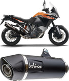 Échappement Sans Homologation Sonore Nero Acier Embout Carbon Fiber - Leovince Compatible Avec Ktm 1190 Adventure - R (2013-2016)