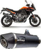 Échappement Sans Homologation Sonore Nero Acier Embout Carbon Fiber - Leovince Compatible Avec Ktm 1290 Super Adventure R - S (2017-2020)