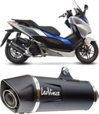 Système D'Échappement Complet Non Catalysé Et Sans Homologation Acoustique Nero Acier Embout Carbon Fiber - Leovince Compatible Avec Honda Forza 125 (2017-2020)