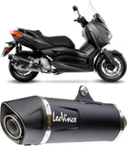 Système D'Échappement Complet Non Catalysé Et Sans Homologation Acoustique Nero Acier Embout Carbon Fiber - Leovince Compatible Avec Yamaha X-Max 125 (2018-2020)