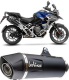 Échappement Sans Homologation Sonore Nero Acier Embout Carbon Fiber - Leovince Compatible Avec Triumph Tiger 1200 Gt (2022-2024)