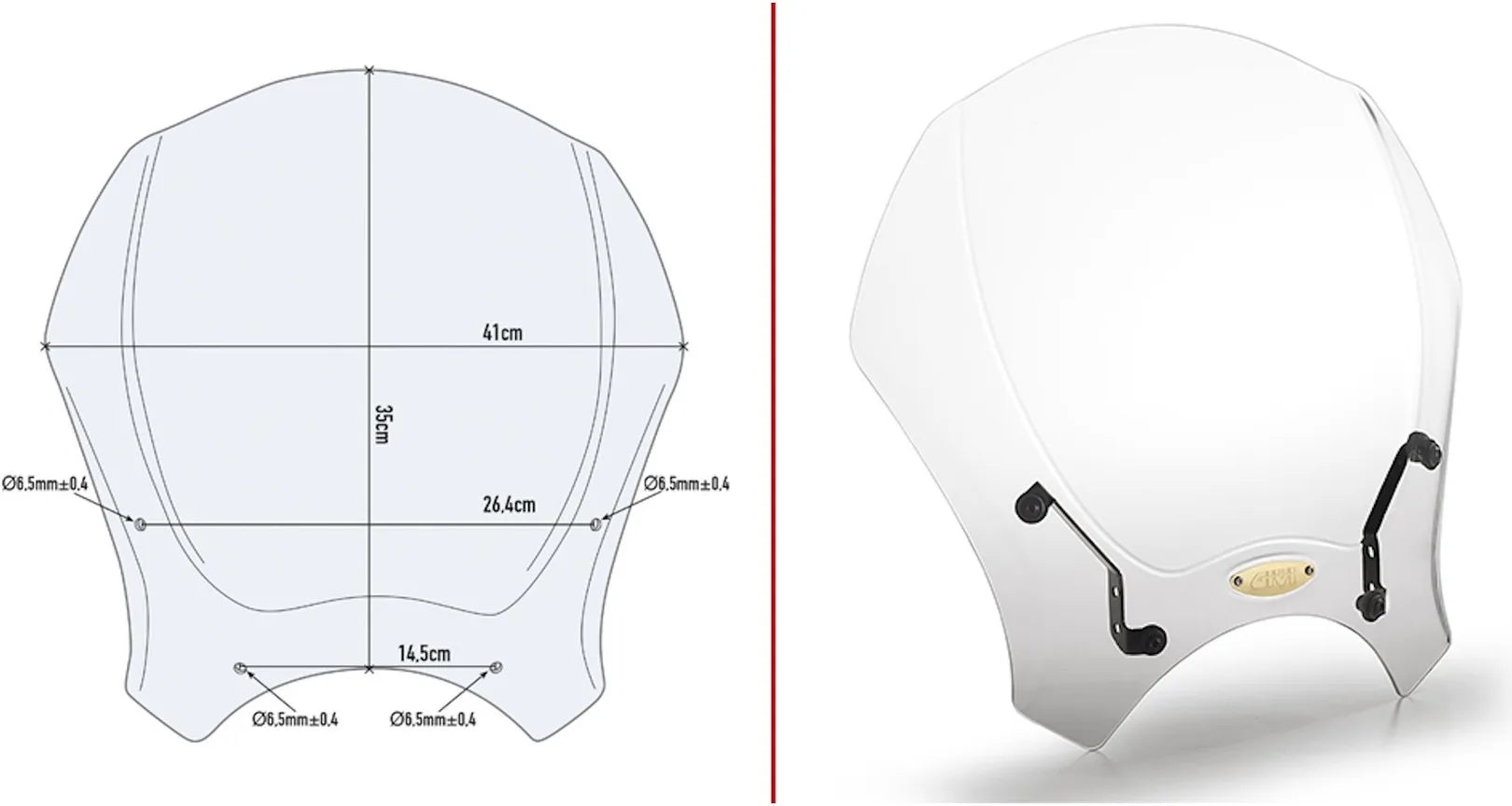 Bulle Universelle Incolore - Givi Compatible Avec Benelli Leoncino 500 - Trail (2017-2024)