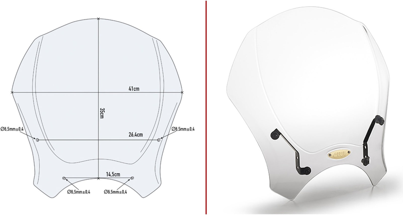 Universal Transparent Wind-Screen - Givi Compatible With Benelli Leoncino 800 (2022-2024)