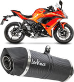 Complete Exhaust System Without Catalytic Converter And Without Sound Certification Lv One Evo Carbon Fiber Carbon Fiber End Cap - Leovince Compatible With Kawasaki Ninja 650 (2020)