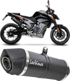 Échappement Sans Homologation Sonore Lv One Evo Carbon Fiber Embout Carbon Fiber - Leovince Compatible Avec Ktm 790 Duke - L A2 (2018-2020)