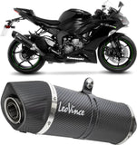 Exhaust Tip Without Sound Certification Lv One Evo Carbon Fiber Carbon Fiber End Cap - Leovince Compatible With Kawasaki Zx 6R Ninja (2024-2026)