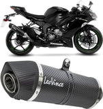 Échappement Sans Homologation Sonore Lv One Evo Carbon Fiber Embout Carbon Fiber - Leovince Compatible Avec Kawasaki Zx 6R Ninja (2019-2020)