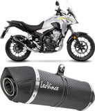 Échappement Sans Homologation Sonore Lv One Evo Carbon Fiber Embout Carbon Fiber - Leovince Compatible Avec Honda Nx 500 (2024-2026)
