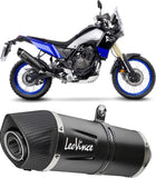 Exhaust Tip Without Sound Certification Lv One Evo Steel Black Carbon Fiber End Cap - Leovince Compatible With Yamaha Ténéré 700 Explore (2025-2026)