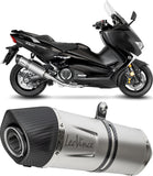 Complete Exhaust System Without Catalytic Converter And Without Sound Certification Lv One Evo Steel Black Carbon Fiber End Cap - Leovince Compatible With Yamaha Fz-09 (2017-2020)