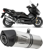 Système D'Échappement Complet Non Catalysé Et Sans Homologation Acoustique Lv One Evo Acier Embout Carbon Fiber - Leovince Compatible Avec Yamaha Xp 560 T-Max (2020-2024)