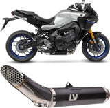 Complete Exhaust System Without Catalytic Converter And Without Sound Certification Lv Race Stainless Steel - Leovince Compatible With Yamaha Xsr 900 (2022-2024)