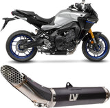 Système D'Échappement Complet Non Catalysé Et Sans Homologation Acoustique Lv Race Acier - Leovince Compatible Avec Yamaha Xsr 900 (2022-2024)