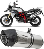 Échappement Sans Homologation Sonore Lv One Evo Acier Embout Carbon Fiber - Leovince Compatible Avec Bmw F 700 Gs (2017-2018)