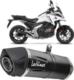 Échappement Sans Homologation Sonore Lv One Evo Acier Noir Embout Carbon Fiber - Leovince Compatible Avec Honda Nc 750 X (2021-2024)