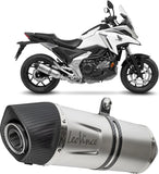 Échappement Sans Homologation Sonore Lv One Evo Acier Embout Carbon Fiber - Leovince Compatible Avec Honda Nc 750 X (2021-2024)