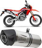 Échappement Sans Homologation Sonore Lv One Evo Acier Embout Carbon Fiber - Leovince Compatible Avec Honda Crf 300 L - Rally (2021-2024)
