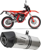 Échappement Sans Homologation Sonore Lv One Evo Acier Embout Carbon Fiber - Leovince Compatible Avec Beta Rr 4T 125 Lc (2025-2026)