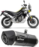 Échappement Sans Homologation Sonore Lv One Evo Acier Noir Embout Carbon Fiber - Leovince Compatible Avec Aprilia Tuareg 660 (2025-2026)