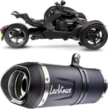 Échappement Sans Homologation Sonore Lv One Evo Acier Noir Embout Carbon Fiber - Leovince Compatible Avec Can Am Ryker 600 Sport - Rally (2019-2024)
