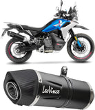 Exhaust Tip Without Sound Certification Lv One Evo Steel Black Carbon Fiber End Cap - Leovince Compatible With Ktm 790 Adventure - R (2019-2020)