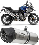 Échappement Sans Homologation Sonore Lv One Evo Acier Embout Carbon Fiber - Leovince Compatible Avec Triumph Tiger 1200 Gt Pro (2022-2024)