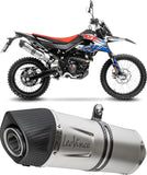Échappement Sans Homologation Sonore Lv One Evo Acier Embout Carbon Fiber - Leovince Compatible Avec Aprilia Rx 125 (2021-2024)