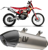 Échappement Sans Homologation Sonore Lv-X Evo Acier Embout Carbon Fiber - Leovince Compatible Avec Gasgas Ec 350 F (2020-2023)