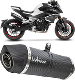 Échappement Sans Homologation Sonore Lv One Evo Carbon Fiber Embout Carbon Fiber - Leovince Compatible Avec Cfmoto 800 Nk Advanced (2023-2024)