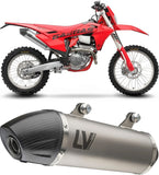 Échappement Sans Homologation Sonore Lv-X Evo Acier Embout Carbon Fiber - Leovince Compatible Avec Ktm 250 Exc-F (2024-2025)