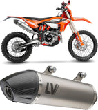 Exhaust Tip Without Sound Certification Lv-X Evo Stainless Steel Carbon Fiber End Cap - Leovince Compatible With Beta Rr 390 Racing 4T (2020-2025)