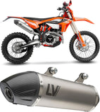 Échappement Sans Homologation Sonore Lv-X Evo Acier Embout Carbon Fiber - Leovince Compatible Avec Beta Rr 480 Racing 4T (2020-2025)