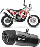 Échappement Sans Homologation Sonore Lv One Evo Acier Noir Embout Carbon Fiber - Leovince Compatible Avec Kove Moto 450 Rally (2023-2024)