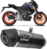 Système D'Échappement Complet Non Catalysé Et Sans Homologation Acoustique Lv One Evo Acier Noir Embout Carbon Fiber - Leovince Compatible Avec Yamaha Yzf-R 125 (2025-2026)