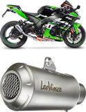 Exhaust Tip Without Sound Certification Lv One Evo Stainless Steel Carbon Fiber End Cap - Leovince Compatible With Honda Cbf 600 S (2004-2012)