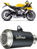 Échappement Sans Homologation Sonore Lv-10 Acier Noir Embout Acier - Leovince Compatible Avec Yamaha Yzf-R1 - M 1000 (2015-2016)
