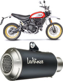 Échappement Sans Homologation Sonore Lv-10 Acier Noir Embout Acier - Leovince Compatible Avec Ducati Scrambler 800 Desert Sled (2017-2020)