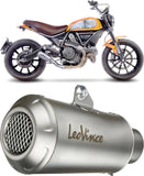 Échappement Sans Homologation Sonore Lv-10 Acier Embout Acier - Leovince Compatible Avec Ducati Scrambler 800 Classic - Icon (2017-2020)