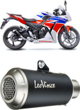 Échappement Sans Homologation Sonore Lv-10 Acier Noir Embout Acier - Leovince Compatible Avec Honda Cbr 300 R (2014-2017)