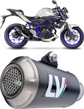 Exhaust Tip With Noise Certification Lv One Evo Steel Black Carbon Fiber End Cap - Leovince Compatible With Honda Crf 1100 L Africa Twin Adventure Sports (2024-2026)