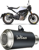 Exhaust Tip Without Sound Certification Lv-10 Steel Black Stainless Steel End Cap - Leovince Compatible With Husqvarna Svartpilen 401 (2018-2019)