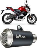 Système D'Échappement Complet Non Catalysé Et Sans Homologation Acoustique Lv-10 Acier Noir Embout Acier - Leovince Compatible Avec Honda Cb 125 R Neo Sports Café (2018-2020)