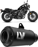 Échappement Sans Homologation Sonore Lv-10 Acier Full Noir Embout Acier Noir - Leovince Compatible Avec Honda Cmx 500 Rebel (2025-2026)