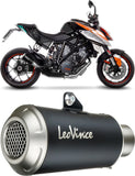 Échappement Sans Homologation Sonore Lv-10 Acier Noir Embout Acier - Leovince Compatible Avec Ktm 1290 Super Duke R (2017-2019)