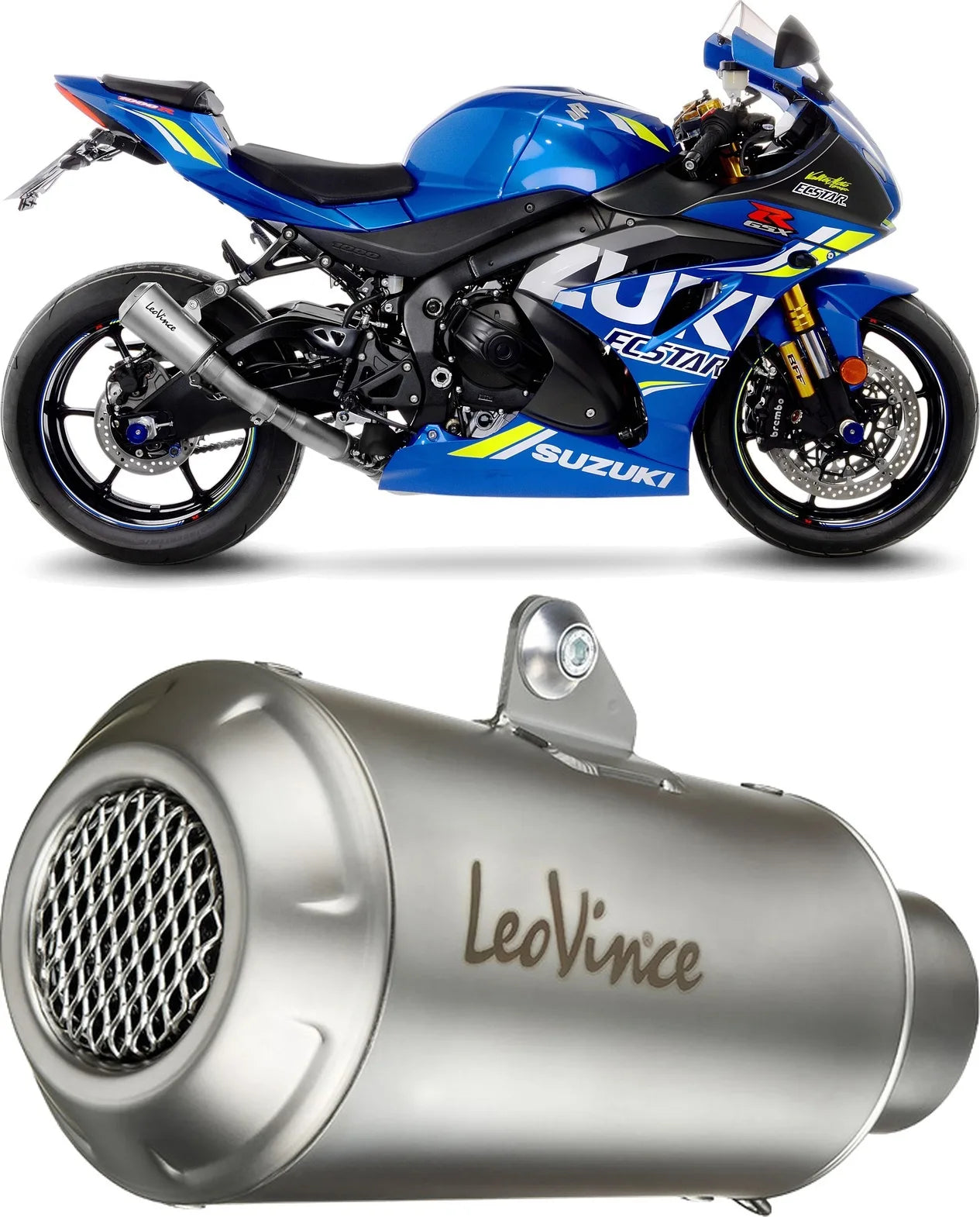 Échappement Sans Homologation Sonore Lv-10 Acier Embout Acier - Leovince Compatible Avec Suzuki Gsx-R 1000 - R (2017-2021)
