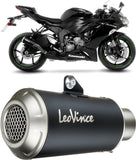Exhaust Tip Without Sound Certification Lv-10 Steel Black Stainless Steel End Cap - Leovince Compatible With Kawasaki Zx 6R Ninja (2013-2016)