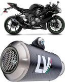 Échappement Sans Homologation Sonore Lv-10 Carbon Fiber Embout Acier - Leovince Compatible Avec Kawasaki Zx 6R Ninja (2019-2020)