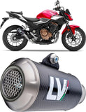 Échappement Sans Homologation Sonore Lv-10 Carbon Fiber Embout Acier - Leovince Compatible Avec Honda Cbr 500 R (2019-2023)