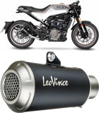 Échappement Sans Homologation Sonore Lv-10 Acier Noir Embout Acier - Leovince Compatible Avec Husqvarna Vitpilen 125 (2021-2023)