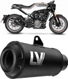 Échappement Sans Homologation Sonore Lv-10 Acier Full Noir Embout Acier Noir - Leovince Compatible Avec Husqvarna Vitpilen 125 (2021-2023)